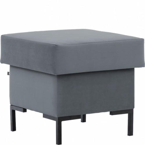 Pufs SOLVO , Melns/Fabric 17046